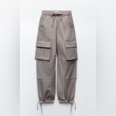 Currently Sold Out On Zara. Tags Attached. Never Worn. Light Grey With Cream Stitching. Zara Casual Cargo Pants With Pockets, Zara High Waist Utility Cargo Pants, Zara Utility Cargo Pants With Pockets, Zara Cargo Pants With Side Pockets, Trendy Zara Pants With Cargo Pockets, Zara Casual Parachute Pants With Cargo Pockets, Trendy Zara Cargo Pants With Pockets, Zara Cargo Pants With Pockets For Fall, Zara High Waist Pants With Pockets