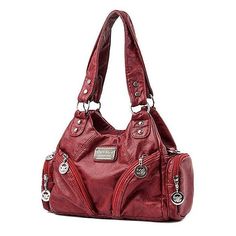 Category:Shoulder Bag; Embellishment:Rivet,Zipper; Gender:Women's; Type:Hobo Bag; Occasion:Daily; Material:PU Leather; Width:11; Height:22; Pattern:Solid Color,Vintage; 2024 Trends:Work Bag; Length:29 Bags Y2k, Y2k Bags, Y2k Handbag, Tote Design, Y2k Shoulder Bag, Bag Y2k, Leather Rivets, Motorcycle Bag, Bags Vintage