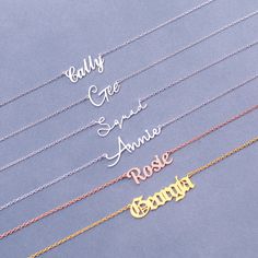 It is a dainty name necklace. Perfect jewelry gift, Personalized for her! Handmade item Silver Closure. : Buckle Chain style: Rolo Adjustable length: Can be personalised Chain sizes: 12 inch with name it is for Kids 14 inch with name it is for Teenage & slim fit Neck 16 inch with name it is for Teenage & slim fit Neck 18 inch with name it is for Adult 20 inch with name it is for Adult 24 inch with name it is for Adult Material: Sterling Silver Solid/Copper/18k Gold plated Available colour: Silve Delicate Custom Name Necklace As Personalized Gift, Delicate Custom Name Necklace For Personalized Gift, Delicate Rose Gold Name Necklace, Delicate Name Necklace For Personalized Gift, Customized Rose Gold Minimalist Name Necklace, Customized Minimalist Rose Gold Name Necklace, Dainty Name Necklace For Birthday, Delicate Name Necklace For Gift, Delicate Custom Name Necklace For Gift