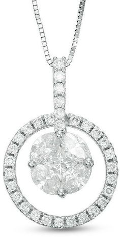 Zales 1 CT. T.W. Marquise and Princess-Cut Diamond Open Circle Frame Pendant in 14K White Gold White Brilliant Cut Diamond Necklace With Oval Pendant, White Brilliant Cut Oval Pendant Diamond Necklace, Exquisite White Diamond Cut Necklace, White Diamond Cut Oval Pendant Necklace, White Diamond Necklace With Oval Pendant, White Diamond Necklace With Oval Pendant Accents, Dazzling White Diamond Necklace, White Oval Pendant Diamond Necklace, Oval White Diamond Necklace With Accents