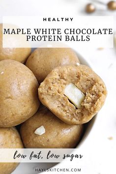 Maple White Chocolate Protein Balls are delightful, indulgent and good-for-you at the same time! With sugar-free white chocolate and maple syrup, protein powder and maple-flavored cashew butter, these bites will have you swooning!