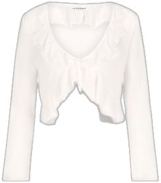 Elegant Cropped Blouse With Ruffles, Elegant Cropped Ruffle Blouse, White V-neck Top With Ruffles, White Ruffled Tie-neck Tops, Feminine Off-white Top With Ruffles, White Ruffled Short Sleeve T-shirt, Forever 21 White Ruffled Top, White Ruffle Top, Ruffle Top