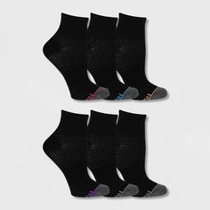 Stay cool and fresh all day in Fruit of the Loom Select women’s breathable select ankle socks. Mesh fabric allows air flow to prevent you from getting hot for exceptional comfort and breathability. Designed for year-round wear, arch support ensures a snug, but not-too-tight fit, and the lightweight fabric adds a comfortable touch without the added bulk. Now in a convenient 6-pair pack, this quarter length style is available in trending colors and is the perfect choice for your next go-to comfort Casual Socks With Arch Support, Comfortable Lightweight Black Socks, Lightweight Black Casual Socks, Lightweight Casual Black Socks, Black Lightweight Casual Socks, Casual Lightweight Black Socks, Casual Black Lightweight Socks, Lightweight Black Sports Socks, Breathable Stretch Socks