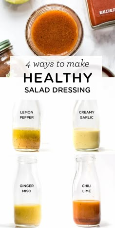 four ways to make healthy salad dressing