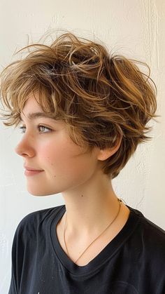 Top 25 Non-Binary Haircuts and Hairstyles That Defy Stereotypes and Impress Pixie Cut Wavy Hair, Nonbinary Haircuts, Non Binary Haircuts, Short Dreads, Curly Mohawk, Shaggy Pixie, Colored Braids, Gender Norms, Low Maintenance Hair