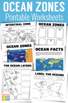 ocean zones printable worksheets for kids