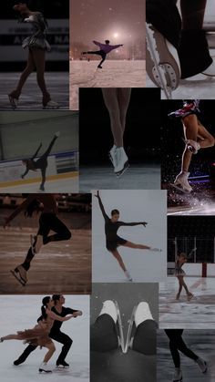 multiple pictures of people doing different things in the same photo, with one person performing an acrobatic move