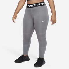 From practice to game day, our Nike Pro leggings hug you in a super stretchy layer of comfort and support. We added in Dri-FIT technology and extra cool mesh at the calves so sweat has no chance. This product is made with at least 75% recycled polyester fibers. Sweat Nike, Girl Train, Compression Clothing, Nike Pro Leggings, Match Day, Leggings Nike, Training Clothes, Nike Kids, Girls Leggings