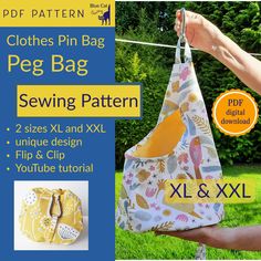 the sewing pattern for this bag is easy to sew and includes two zippered pouches