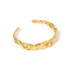 The coolest new cuff with a unique crushed golden texture, Hunter, is here! With a malleable shape, this cuff will be a statement piece in everyone’s wardrobe and can be stacked to create a bold look or will stand out beautifully on its own. The Hunter Gold Cuff Bracelet features 14k gold plating (1 micron thick) with an e-coating for a premium finish. It is lead and nickel free.   CARING FOR YOUR AOE JEWELS  At Arms Of Eve, we take great pride in the quality of all our jewels. All of our pieces Hunters Gold, Golden Texture, Gold Cuff Bracelet, August Birthstone Jewelry, July Birthstone Jewelry, Gold Bracelet Cuff, Women Hunters, Gold Cuffs, Gifts For New Mums