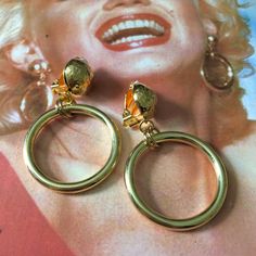 The 'niagara Hoops' - Etsy Fashion Corner, Brass Hoops, Gold Clips, Botanical Pattern, Jewelry Business, Gold Hoops, Kind Words, Beautiful Earrings, Ear Piercings