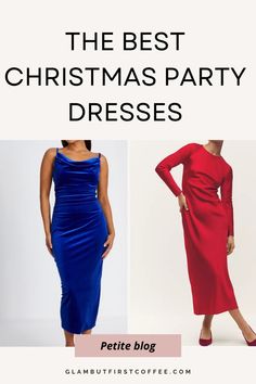 The Best Christmas party dresses for Petite women. Affordable holiday dresses for Petite women - Shortie Shopping Style Guide. Christmas and New Year season is approaching and as a Christmas fan- I could not be more excited. With the winter holiday season comes parties, festive dinners with family and friends, visiting church, cuddly movie nights with husband, Christmas work parties and more events.
Therefore, I decided to create a holiday style guide for short women under 5’4 "(164cm) and link the best Christmas and New Year dresses for petite women. The dresses are categorized as satin dresses, velvet dresses, sequin dresses, black dresses, jumpsuits, and white dresses. Dresses For Petites, New Year Dresses, Dresses For Petite Women, Christmas Party Dresses, Dress For Petite Women, Red Velvet Dress, New Years Dress, Christmas Party Dress