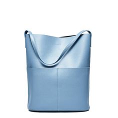 Large Leather Shoulder Fashion Women's Bag - Dazpy Light Blue Top Handle Bags For Office, Light Blue Rectangular Office Shoulder Bag, Blue Rectangular Shoulder Bag For Office, Blue Rectangular Faux Leather Bag, Large Capacity Light Blue Satchel Shoulder Bag, Light Blue Large Capacity Satchel For Everyday Use, Light Blue Large Capacity Shoulder Satchel, Light Blue Large Capacity Bag For Everyday, Classic Light Blue Shoulder Bag For Everyday Use