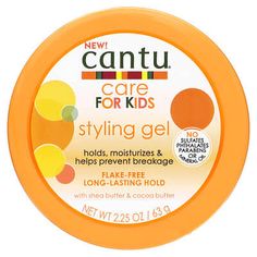 Cantu, Care For Kids, Control & Go Styling Gel, 2.25 oz (63 g) Styles For Kids, Flat Twist, Styling Gel, Hair Gel, Propylene Glycol, Mineral Oil, Cocoa Butter, Irritated Skin, Textured Hair