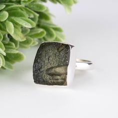 Moldavite Ring 16x14mm Size 7 - InnerVision Crystals September Welcome, Raw Stone Rings, Moldavite Ring, Herkimer Diamond Jewelry, Wholesale Crystals, Moldavite Jewelry, Moldavite Stone, Raw Stone Ring, Stones Jewelry