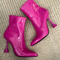 Inc Pink Patent Boot. Stylish Heel Nwot Great For Spring Spring High Ankle Patent Leather Heels, Ideal Closet, Patent Boots, Stylish Heels, Patent Heels, Animal Coloring, Girly Shoes, Pretty Clothes, Taylor Swift Style