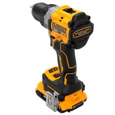 a cordless drill is shown on a white background