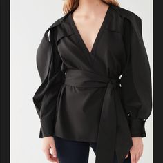 C/Meo Collective “Solitary Shirt” Purchased From Urban Outfitters. Never Worn And Still Has Tags! It’s A Black Blouse With A Built In Belt. Very High Quality And Well Made Blouse. Black Long Sleeve Blouse For Brunch, Black Blouse For Brunch In Fall, Long Sleeve Black Blouse For Brunch, Elegant Shirt For Fall Brunch, Elegant Black Shirt For Day Out, Fall V-neck Shirt For Brunch, Chic Black Top For Brunch, Belted Blouse, Belt Blouse