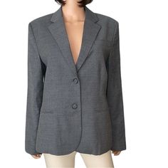 Nwt Ralph Lauren Gray Wool Blended Blazer, Logo Button Closure, Button Cuffs, Extras In Packet, Unopened Front Pockets, Back Vent Unopened, Size 14, See Photos For Detailing, Excellent Condition Flawless Measurements Length 26” Shoulder 18” Sleeve 25” Bust 21” Measured Flat, No Trade, Smoke And Pet Free Environment Lw..28 Classic Workwear Blazer With Covered Buttons, Classic Long Sleeve Blazer With Covered Buttons, Workwear Blazer With Covered Buttons, Long Sleeve Blazer With Covered Buttons For Work, Classic Blazer With Lapel Collar And Covered Buttons, Tailored Blazer With Covered Buttons For Work, Classic Office Outerwear With Covered Buttons, Tailored Long Sleeve Blazer With Covered Buttons, Notch Lapel Blazer With Covered Buttons For Work