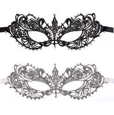 PRICES MAY VARY. Elegant Design: Featuring intricate black lace and faux gemstone accents, these masquerade masks exude sophistication and mystery. Versatile Use: Perfect for masquerade balls, proms, Halloween parties, or any costume event where you want to make a statement. Comfortable Fit: The lightweight construction and adjustable ribbon ties ensure a secure and comfortable fit. Set of 2: This set includes two identical masks, allowing you and a friend to coordinate your looks. Easy to Maint Masquerade Mask Lace, Elegant Masquerade Mask, Lace Eye Mask, Gemstone Decor, Spooky Costumes, Prom Inspo, Masquerade Masks, Masks Masquerade, Masquerade Mask