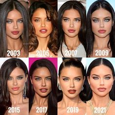 the before and after pictures of women's face expressions from 2009 to present their age