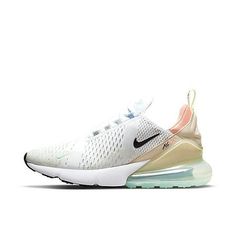 The NIKE Air Max 270 ISPA Men's Athletic Shoes are designed with a mesh upper for breathability and comfort. The shoes feature a lace closure for an adjustable fit, as well as a medium width for added stability. The solid color pattern makes these shoes perfect for any casual or outdoor occasion. Plus, the cushioning midsole provides superior comfort and shock absorption. Size: 10.  Color: White.  Gender: male.  Age Group: adult. Sporty Breathable Sneakers With Tpu Material, Mesh Running Shoes With Air Cushioning, Nike High-top Running Shoes With Air Cushioning, Nike High-top Breathable Running Shoes, Nike Air Max Shoes For Jogging, Nike Breathable Lace-up Running Shoes, Sports Sneakers With Air Cushioning, Nike Air Max Low-top Training Shoes With Cushioning, Nike Air Max Low-top With Cushioning For Training