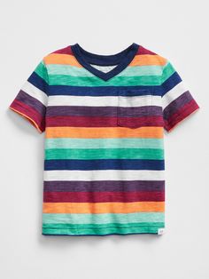 product photo Cotton V-neck Tops With Contrast Stripes, Cotton V-neck Top With Contrast Stripes, White V-neck Top With Contrast Stripes, Striped Cotton V-neck T-shirt, White V-neck Tops With Contrast Stripes, Multicolor Contrast Stripes Short Sleeve Top, Short Sleeve Multicolor Top With Contrast Stripes, Multicolor Short Sleeve Tops With Contrast Stripes, Casual Striped V-neck Top