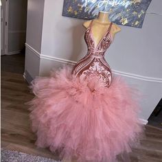 Pageant Dresses For Women, Muslim Prom Dress, Tulle Prom Dresses, Prom Dresses Long Pink, Sparkly Prom Dresses, Formal Occasion Dress, Prom Girl Dresses, Mermaid Evening Gown, Spaghetti Strap Prom Dress