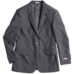 Highlight the sophistication of your upscale establishment with this Henry Segal women's customizable gray suit jacket. Featuring a classic notch lapel, this jacket delivers a clean, formal look that is sure to elevate the overall presentation at your upscale restaurant, resort, or hotel. Made with an 11 / 11.5 oz. blend of 55% polyester and 45% wool, it is lightweight while still maintaining an elegant appearance, making it an ideal choice for attendants, hosts, and front-of-house staff members Classic Gray Suit With Single Button, Classic Gray Single Button Suit, Gray Single Button Suit For Office, Classic Gray Blazer For Formal Occasions, Professional Notch Lapel Suits For Career, Classic Gray Suits For Work, Elegant Gray Sport Coat With Suit Collar, Professional Single Button Suit For Career, Professional Single Button Career Suit