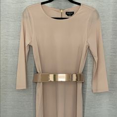 Nice Vintage Long Sleeve, Body Con, Bebe Mini Dress That Comes With A Gold Belt. New With Tags And Never Worn. In New Condition. Dresses Beige, Corset Style Dresses, Purple Lace Dress, Ribbed Bodycon Dress, White Bodycon, Gold Belt, Vintage Long Sleeve, Lace Blue Dress, Lace Bodycon