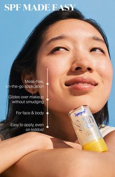 What it is: A 100% invisible sunscreen stick for on-the-go, clear sun protection that helps reduce the appearance of oil and glides seamlessly over makeup.What it does: This mess-free sunscreen stick brings the fan-favorite Unseen Sunscreen magic into a portable, easy-to-apply stick. With an expertly crafted formula that helps reduce the appearance of oil and shine, this sunscreen stick delivers a natural finish and powerful sun protection with no white cast! The velvety, invisible formula glide Sunscreen Campaign, Skin Icon, Supergoop Unseen Sunscreen, Unseen Sunscreen, Applying Sunscreen, Coco Beach, Over Makeup, Sunscreen Stick, Bamboo Extract