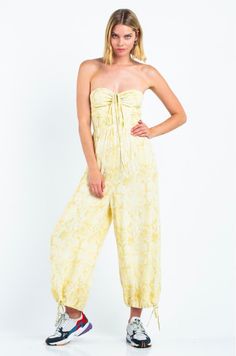 Strapless Harem Jumpsuit Yellow Snake, Harem Jumpsuits, Boho Jumpsuit, Boho Pink, Boho Boutique, Print Jumpsuit, Enjoy The Sunshine, Strapless Jumpsuit, A Snake