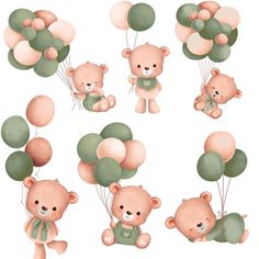 Cliparts images gratuitos Diy Wall Hanging Yarn, Theme Bapteme, Watercolor Teddy Bear, Green Teddy Bear, Idee Babyshower, Boy Baby Shower Ideas, Teddy Bear Clipart, Floral Cards Design, Bear Clipart