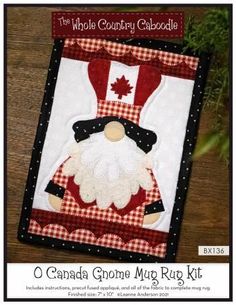 the canadian gnome mug rug kit