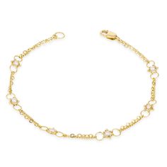 Dainty 18K yellow gold chain encircles the wrist like strands of sunlight, punctuated at intervals by the luster of Pearl beads. The links of the meticulously hand-woven chains form tiny, intricate patterns that draw the eye and create a gorgeously textured overall effect. Delicate as a whisper, this bracelet is as easy to wear as it is beautiful. Technical Details Metal: 18k yellow goldGemstone: PearlLength: 7" Handmade in New YorkStyle # B-1615-P Gold Diamond Bracelet With Delicate Chain, Delicate Yellow Gold Link Jewelry, Yellow Gold Delicate Chain Bracelet, Dainty Yellow Gold Link Bracelet, Fine Jewelry Yellow Gold Delicate Chain Bracelet, Dainty Link Yellow Gold Bracelet, Delicate Chain Bracelet In Yellow Gold, Luxury Bracelets With Delicate Chain, Timeless Yellow Gold Bracelet With Delicate Chain