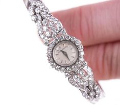 Platinum Diamond Watch With 17 Jewels For Evening, Brilliant Cut Diamond Watch In Platinum For Evening, Evening Diamond Watch With Brilliant Cut In Platinum, Platinum Diamond Watch With Brilliant Cut For Evening, Evening Platinum Diamond Watch With Brilliant Cut, Elegant Evening Diamond Watch With Brilliant Cut, Elegant Platinum Diamond Watch For Evening, Wedding Platinum Diamond Watch With 17 Jewels, Diamond Watches With 17 Jewels For Evening