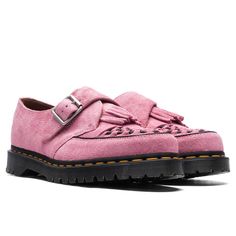 Step into vibrant style with Dr. Martens Ramsey Monk in KLT Fondant Pink. These unique monk shoes boast a distinctive pink hue, making a bold statement. The Ramsey Monk's design features a monk strap for a touch of sophistication, ensuring you stand out with every step in these fashion-forward shoes. Dr. Martens Ramsey Monk in KLT Fondant Pink offers vibrant and unique style Distinctive pink hue for a bold and eye-catching look Monk strap design adds a touch of sophistication to these fashion-fo Fondant Pink, Pink Loafers, Monk Shoes, Shoes Dr Martens, Vibrant Style, Shoes Stand, Strap Design, Monk Strap, Clothing Styles