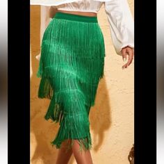 Green Tassel Pencil Skirt, Women Fringe Pencil Skirts Green Tassel High Waist Stretch Midi Length. Fringe Midi Skirt. Tiered Midi Length Skirt- Green Fringe. Smoke Pets Free Environment, Fast Shipping. Color May Vary By Device Screen And Light. Stock Photo Only For Style Purpose Elegant Fringe Skirt, Elegant Fringed Skirt, Summer Fringe Pencil Skirt, Spring Party Fitted Pencil Skirt, Elegant Green Pencil Mini Skirt, Summer Party Pencil Skirt, Chic Summer Party Pencil Skirt, Spring Party Pencil Mini Skirt, Elegant Spring Fringe Mini Skirt