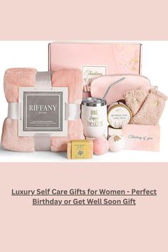 luxury gift set for women - perfect birthday or get well soon gift hamper and soap