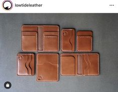 Art Studio Storage, Diy Leather Wallet, Leather Craft Patterns, Leather Card Wallet, No Drama, Holiday Gift Ideas, Handmade Leather Wallet, Sewing Leather, Mocha Brown