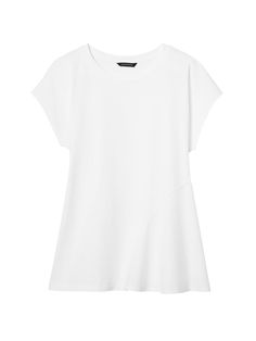 Modern Asymmetrical Solid Color Tops, Summer Daywear Tops With Curved Hem, Relaxed Fit Tops With Curved Hem For Daywear, Modern Asymmetrical Tops For Layering, Relaxed Fit Asymmetrical Tops For Layering, Asymmetrical Cotton Top For Daywear, Cotton Asymmetrical Top For Daywear, Casual Asymmetrical Hem Tops For Daywear, Modern Asymmetrical Cotton Tops