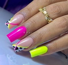 #nai#ls #nailart #beautyblog #glam #flawless #purple #neon Nails Design Ideas Pink, Bright Nails Short, Funky Summer Nail Art, Neon Gel Nail Designs, Sassy Nails Designs, Nails Verano, Vibrant Nail Designs, Bright Nail Art, Neon Nail Designs