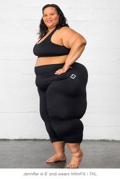 You can’t go wrong with our most popular item, Superfit Hero pocket capris. SUPERHOLD™ fabric, full size pockets, and the best plus size fit on the planet! Secure, comfortable stay-put fit for all activities and movements. No-slip no-roll fit. High waistband. Flat lock seams. Compression. Squat-proof full coverage. USA Plus Size Gym Outfits, Capri Outfits, Plus Size Workout, Black Cropped Pants, Gym Outfits, Leggings With Pockets, Plus Size Fits, Compression Fabric, Plus Size Activewear