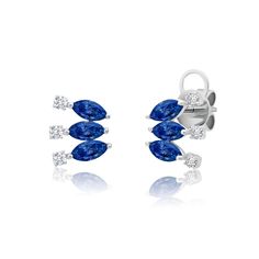 Treat yourself to a luxurious accessory that's truly timeless in its elegance. This stunning pair of earrings is sure to impress with its beautiful set of sapphires and diamonds.
Gemstone: 1.62 Carats of Sapphire and .25 Carat of G-H Color White Diamonds
Metal: 18K Gold, 1.85 Grams
Colors: White Gold
Measurements: 9.5mm X 11.5mm
Finishing: Post Back Emerald Blue, Sapphire Diamond, White Diamonds, Pink Sapphire, Earring Necklace, Diamond White, Ring Earrings, Blue Sapphire, Jewelry Shop