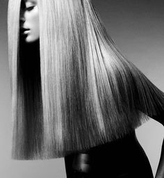 blonde in black and white One Length Haircuts, One Length Hair, Hair Romance, Hair Photography, Editorial Hair, Creative Hairstyles, Long Straight Hair, Love Hair, White Photo