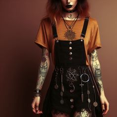 Colourful Witchy Outfits, Alt Halloween Outfits, Witchy Summer Outfits, Witchcore Outfit, Gothic Cottagecore Aesthetic, Witchy Aesthetic Outfit, Witchy Attire, Aesthetic Outfit Summer