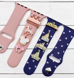 Magical Accessories Welcome to Mouse on Main Street®. Whether you are looking for a simple touch of elegance or a bit of whimsical fun, Band Studs® (watch charms or band charms) and LuxeBars (watch sliders) are the perfect addition to your watch band or magicband. We also offer apple watch bands and jewelry. Disney Watch Bands, Disney Apple Watch Band, Apple Watch Charms, Mickey Mouse Jewelry, Apple Watch Charm, Iphone Watch Bands