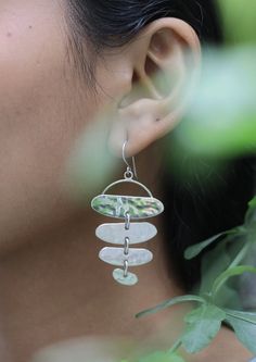 Luz Collection Sterling Silver Earrings - SHOP KINDRED LA LLC Plant Fibres, Lovely Earrings, Stone Earrings, Accessories Shop, Shop Earrings, Sterling Silver Earrings, Bead Work, Silver Earrings, Silver Jewelry