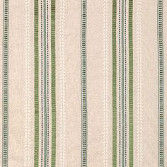 a striped fabric with green and white stripes