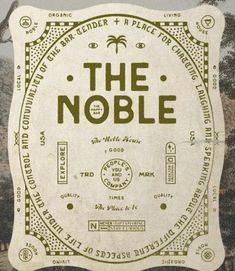 an advertisement for the noble, which is on display